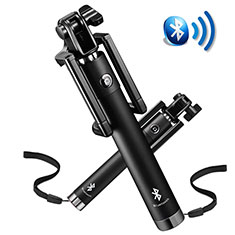 Extendable Folding Handheld Selfie Stick Tripod Bluetooth Remote Shutter Universal S14 for Oppo A74 5G Black