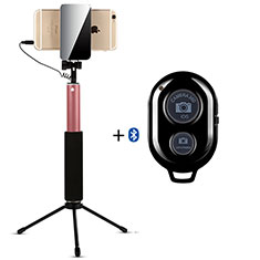 Extendable Folding Handheld Selfie Stick Tripod Bluetooth Remote Shutter Universal S15 for Handy Zubehoer Kopfhoerer Headset Gold