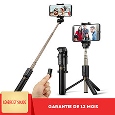 Extendable Folding Handheld Selfie Stick Tripod Bluetooth Remote Shutter Universal S27 for Oppo A54 5G Black
