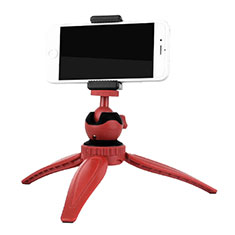 Extendable Folding Handheld Selfie Stick Tripod Bluetooth Remote Shutter Universal T09 for Asus Zenfone 7 ZS670KS Red