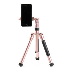 Extendable Folding Handheld Selfie Stick Tripod Bluetooth Remote Shutter Universal T15 for Sony Xperia L1 Rose Gold