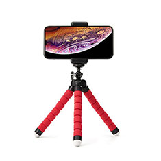 Extendable Folding Handheld Selfie Stick Tripod Bluetooth Remote Shutter Universal T16 for Bq Aquaris C Red