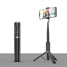Extendable Folding Handheld Selfie Stick Tripod Bluetooth Remote Shutter Universal T26 for Oppo K3 Black