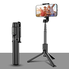 Extendable Folding Handheld Selfie Stick Tripod Bluetooth Remote Shutter Universal T28 for Oppo A74 5G Black