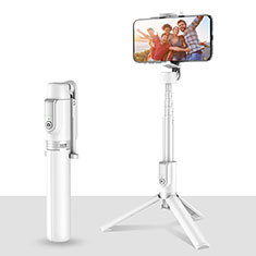 Extendable Folding Handheld Selfie Stick Tripod Bluetooth Remote Shutter Universal T28 for Huawei Honor Play 7A White
