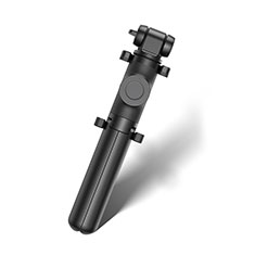Extendable Folding Handheld Selfie Stick Tripod Bluetooth Remote Shutter Universal T29 for Huawei Ascend Y600 Black
