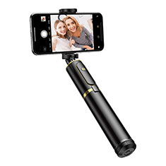 Extendable Folding Handheld Selfie Stick Tripod Bluetooth Remote Shutter Universal T34 for Oppo Reno3 Gold and Black
