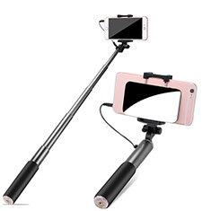 Extendable Folding Wired Handheld Selfie Stick Universal S11 for Vivo iQOO U3 5G Gray