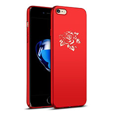 Hard Rigid Plastic Case Flowers Cover for Apple iPhone 6 Red