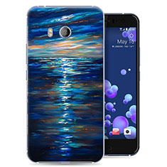 Hard Rigid Plastic Case Ocean Cover for HTC U11 Blue