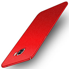 Hard Rigid Plastic Case Quicksand Cover for Samsung Galaxy C7 SM-C7000 Red