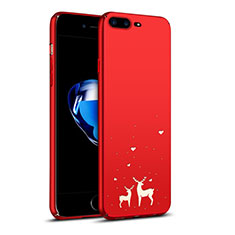 Hard Rigid Plastic Case Reindeer Cover for Apple iPhone 8 Plus Red