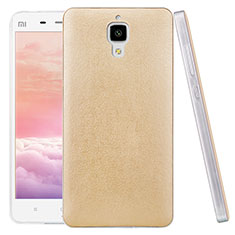 Hard Rigid Plastic Leather Snap On Case for Xiaomi Mi 4 Gold