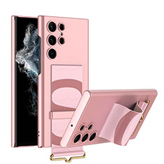 Hard Rigid Plastic Matte Finish Case Back Cover AC1 for Samsung Galaxy S21 Ultra 5G Pink