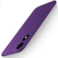 Hard Rigid Plastic Matte Finish Case Back Cover for Oppo A2x 5G Purple