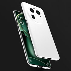 Hard Rigid Plastic Matte Finish Case Back Cover for Oppo Find X6 5G White