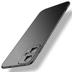 Hard Rigid Plastic Matte Finish Case Back Cover for Xiaomi Redmi Note 12T Pro 5G Black