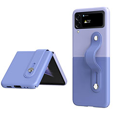 Hard Rigid Plastic Matte Finish Case Back Cover H01 for Samsung Galaxy Z Flip4 5G Lavender Gray