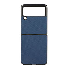 Hard Rigid Plastic Matte Finish Case Back Cover H08 for Samsung Galaxy Z Flip3 5G Blue