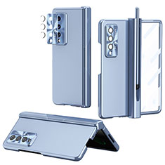 Hard Rigid Plastic Matte Finish Case Back Cover H08 for Samsung Galaxy Z Fold3 5G Blue