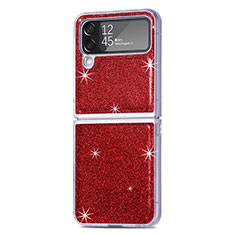 Hard Rigid Plastic Matte Finish Case Back Cover L02 for Samsung Galaxy Z Flip4 5G Red