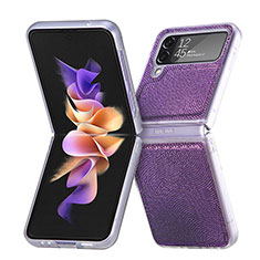 Hard Rigid Plastic Matte Finish Case Back Cover L04 for Samsung Galaxy Z Flip4 5G Purple