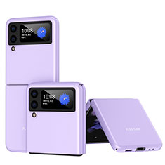 Hard Rigid Plastic Matte Finish Case Back Cover L08 for Samsung Galaxy Z Flip3 5G Purple