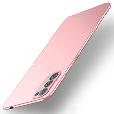 Hard Rigid Plastic Matte Finish Case Back Cover M01 for Oppo Reno5 5G Rose Gold