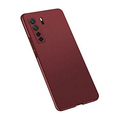 Hard Rigid Plastic Matte Finish Case Back Cover M02 for Huawei Nova 7 SE 5G Red Wine