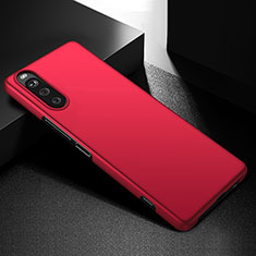 Hard Rigid Plastic Matte Finish Case Back Cover P01 for Sony Xperia 10 III SO-52B Red