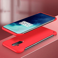 Hard Rigid Plastic Matte Finish Case Back Cover P02 for OnePlus 7T Pro Red