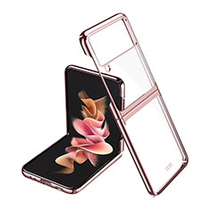 Hard Rigid Plastic Matte Finish Case Back Cover P02 for Samsung Galaxy Z Flip3 5G Rose Gold