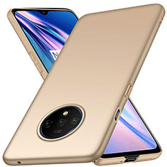 Hard Rigid Plastic Matte Finish Case Back Cover P03 for OnePlus 7T Gold