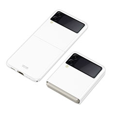 Hard Rigid Plastic Matte Finish Case Back Cover P06 for Samsung Galaxy Z Flip3 5G White