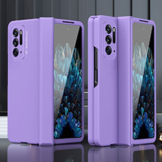 Hard Rigid Plastic Matte Finish Case Back Cover R01 for Oppo Find N 5G Purple