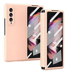 Hard Rigid Plastic Matte Finish Case Back Cover R02 for Samsung Galaxy Z Fold3 5G Rose Gold