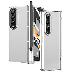 Hard Rigid Plastic Matte Finish Case Back Cover R07 for Samsung Galaxy Z Fold3 5G Clear