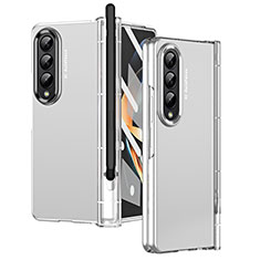 Hard Rigid Plastic Matte Finish Case Back Cover R07 for Samsung Galaxy Z Fold4 5G Clear