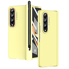 Hard Rigid Plastic Matte Finish Case Back Cover R07 for Samsung Galaxy Z Fold4 5G Yellow