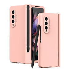 Hard Rigid Plastic Matte Finish Case Back Cover T01 for Samsung Galaxy Z Fold3 5G Rose Gold