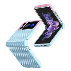 Hard Rigid Plastic Matte Finish Case Back Cover T03 for Samsung Galaxy Z Flip4 5G Blue