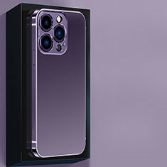 Hard Rigid Plastic Matte Finish Case Back Cover TB1 for Apple iPhone 14 Pro Purple