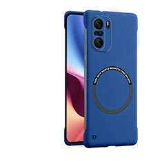 Hard Rigid Plastic Matte Finish Case Back Cover with Mag-Safe Magnetic for Xiaomi Poco F3 5G Blue