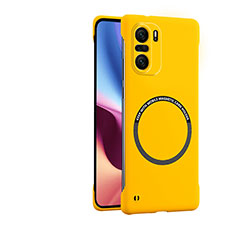 Hard Rigid Plastic Matte Finish Case Back Cover with Mag-Safe Magnetic for Xiaomi Redmi K40 Pro 5G Yellow