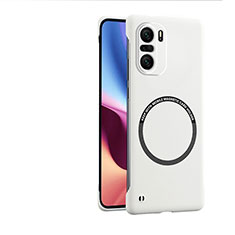 Hard Rigid Plastic Matte Finish Case Back Cover with Mag-Safe Magnetic for Xiaomi Redmi K40 Pro+ Plus 5G White