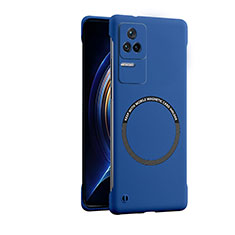 Hard Rigid Plastic Matte Finish Case Back Cover with Mag-Safe Magnetic for Xiaomi Redmi K50 Pro 5G Blue