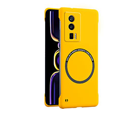 Hard Rigid Plastic Matte Finish Case Back Cover with Mag-Safe Magnetic for Xiaomi Redmi K60 5G Yellow