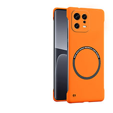Hard Rigid Plastic Matte Finish Case Back Cover with Mag-Safe Magnetic P01 for Xiaomi Mi 13 Pro 5G Orange
