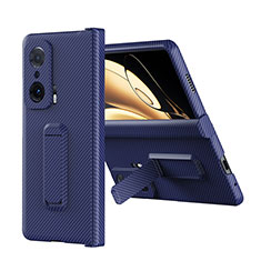 Hard Rigid Plastic Matte Finish Case Back Cover with Stand ZL1 for Huawei Honor Magic V 5G Blue