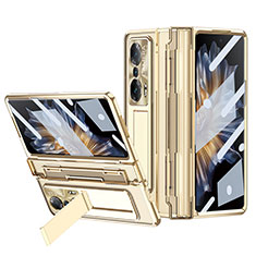 Hard Rigid Plastic Matte Finish Case Back Cover with Stand ZL4 for Huawei Honor Magic Vs 5G Gold